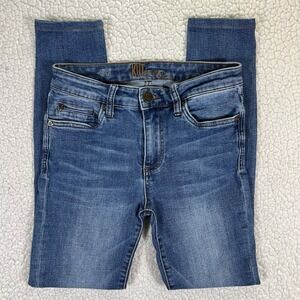 KUT From Kloth Catherine Jeans Women's 2 (25x27) Blue Slim Minimalist Modern